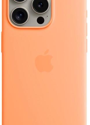 Чехол apple iphone 15 pro max silicone case with magsafe - orange sorbet