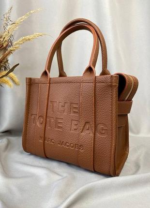 Сумка в стиле marc jacobs tote bag mini brown2 фото