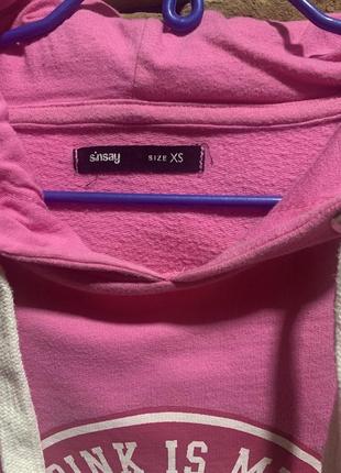 Худі з капюшоном вкорочене sinsay  pink panther джемпер жіночій підлітковий кофта3 фото
