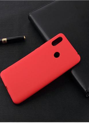 Чехол для xiaomi redmi note 7 / note 7 pro / global силикон soft touch бампер красный