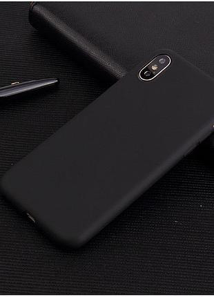 Чехол для apple iphone xr силикон soft touch бампер черный