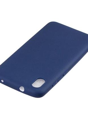 Чехол soft touch для xiaomi redmi 7a силикон бампер темно-синий4 фото