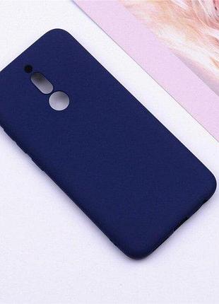 Чехол soft touch для xiaomi redmi 8a силикон бампер темно-синий