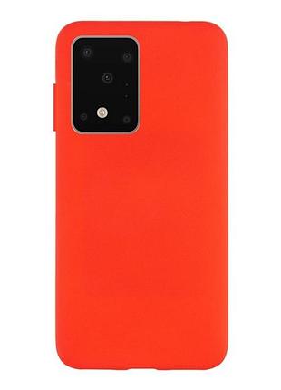 Чехол soft touch для samsung galaxy s20 ultra (g988) силикон бампер красный