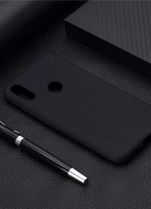 Чехол soft touch для honor 8a prime (2020) силикон бампер черный