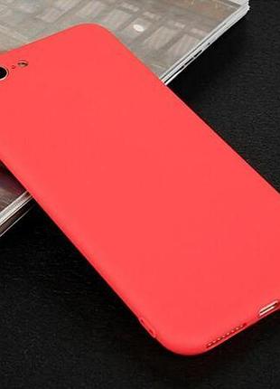 Чохол для apple iphone 7 plus / 8 plus silicon case clear red силікон soft touch бампер червоний