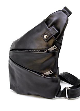 Чоловіча сумка-слінг через плече ga-6402-3md чорна бренд tarwa