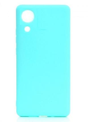 Чехол fiji soft для samsung galaxy a03 core (a032) силикон бампер голубой