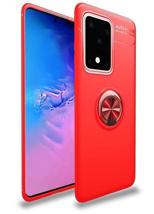 Чохол fiji hold для samsung galaxy s20 ultra (g988) бампер накладка з підставкою red
