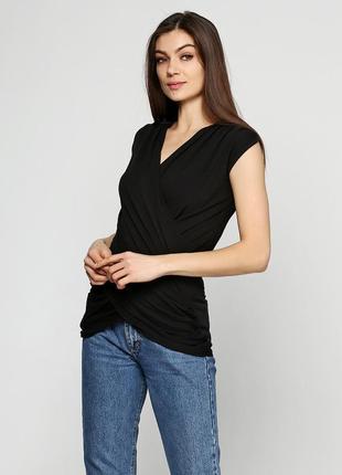 Трикотажная блузка-футболка со сборками beppe fashion