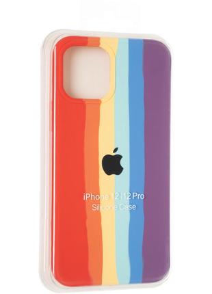 Чохол fiji colorfull для apple iphone 12 pro бампер накладка rainbow4 фото
