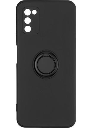 Чехол fiji holder ring для samsung galaxy a03s (a037) бампер накладка с подставкой black