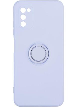 Чехол fiji holder ring для samsung galaxy a03s (a037) бампер накладка с подставкой lilak