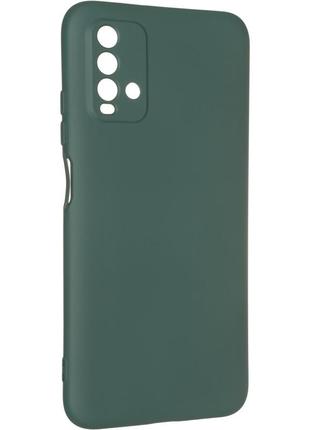 Чехол fiji full soft premium для xiaomi redmi note 9 4g силикон бампер dark green