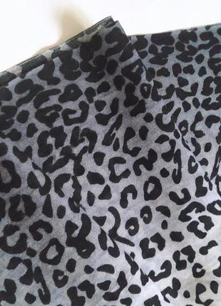 Большой шарф 100% тонкая шерсть градиент палантин леопардовый анималистичный принт леопард6 фото