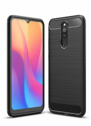 Чохол fiji polished carbon для xiaomi redmi 8 тпу бампер чорний