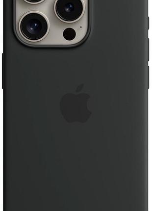 Чехол apple iphone 15 pro max silicone case with magsafe - black