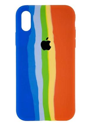 Чохол fiji colorfull для apple iphone xs бампер накладка blue