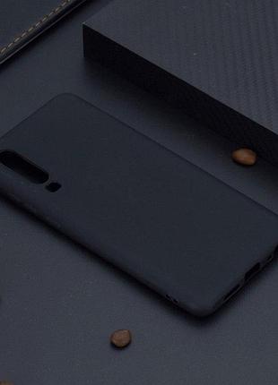 Чехол для huawei p30 силикон soft touch бампер черный
