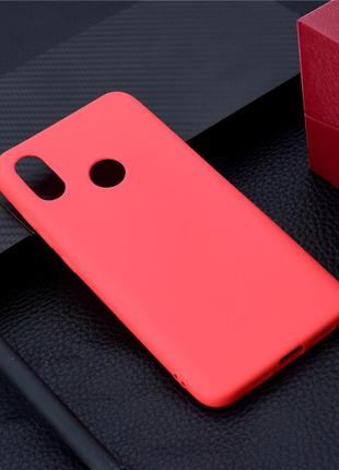 Чехол xiaomi mi max 3 силикон soft touch бампер красный