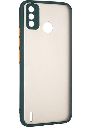 Чехол fiji matt для tecno spark 6 go (ke5) бампер матовый green