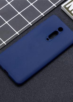 Чехол soft touch для xiaomi redmi k20 / k20 pro силикон бампер темно-синий