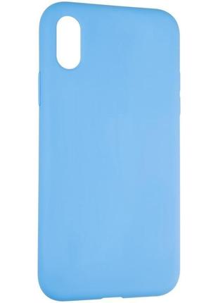 Чохол fiji silicone case для apple iphone xs бампер накладка full soft marine blue (без лого)
