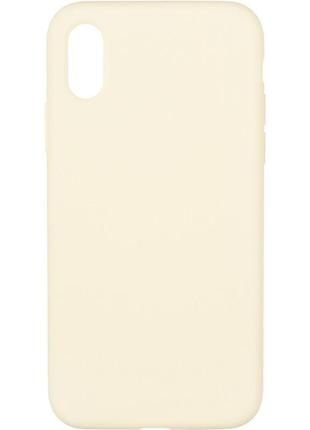 Чехол fiji silicone case для apple iphone xs бампер накладка full soft mellow yellow (без лого)2 фото