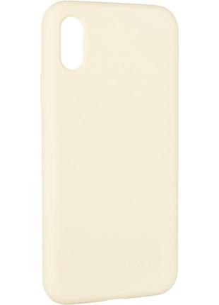 Чехол fiji silicone case для apple iphone xs бампер накладка full soft mellow yellow (без лого)1 фото