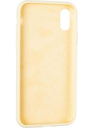 Чехол fiji silicone case для apple iphone xs бампер накладка full soft mellow yellow (без лого)3 фото