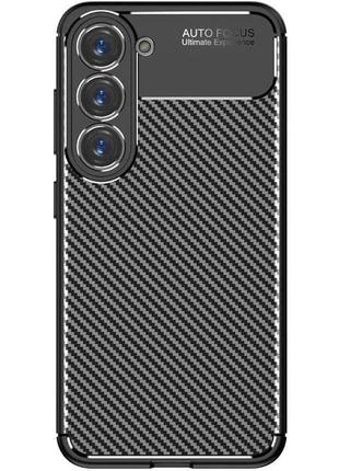 Чехол fiji ultimate carbon для samsung galaxy s23 (s911) противоударный бампер черный