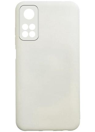 Чехол fiji soft для xiaomi mi 10t / mi 10t pro силикон бампер прозрачный белый