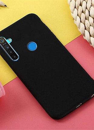 Чохол soft touch для realme 5 силікон бампер чорний