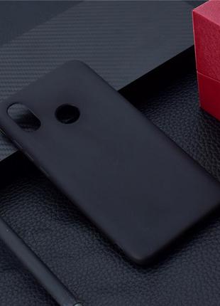 Чехол для xiaomi redmi note 6 pro силикон soft touch бампер черный