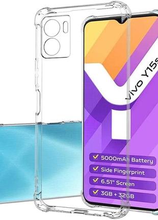 Чохол fiji proof для vivo y15s бампер з посиленими бортамиtransparent