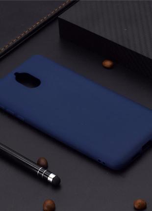 Чехол для nokia 3.1 / 3 2018 силикон soft touch бампер темно-синий