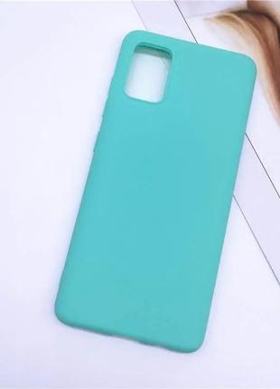 Чехол fiji soft для samsung galaxy m52 5g (m526) силикон бампер голубой