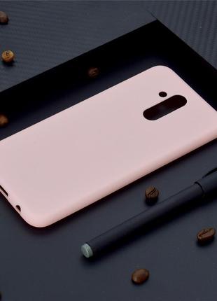 Чохол для huawei mate 20 lite / sne-al00 / sne-lx1 6.3" силікон soft touch бампер світло-рожевий