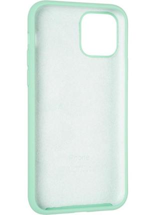 Чехол fiji silicone case для apple iphone 11 pro бампер накладка full soft spermint3 фото
