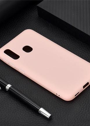 Чехол soft touch для vivo y93 lite силикон бампер светло-розовый