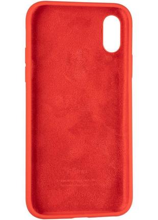 Чехол fiji silicone case для apple iphone xs бампер накладка full soft red (без лого)3 фото