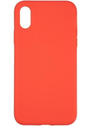 Чехол fiji silicone case для apple iphone xs бампер накладка full soft red (без лого)2 фото