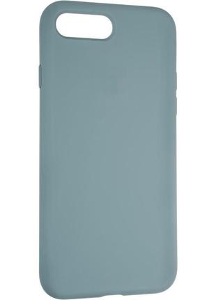 Чехол fiji silicone case для apple iphone 7 plus бампер накладка full soft granny grey (без лого)