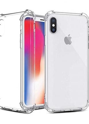 Чехол fiji proof для apple iphone xs бампер с усиленными бортами transparent
