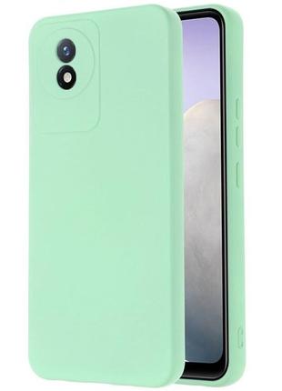 Чехол fiji soft для vivo y02 силикон бампер голубой