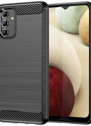 Чехол fiji polished carbon для samsung galaxy a13 4g (a135) / (a137) противоударный бампер черный