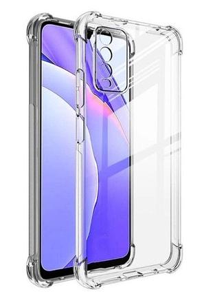 Чехол fiji proof для xiaomi redmi 9t бампер с усиленными бортами transparent
