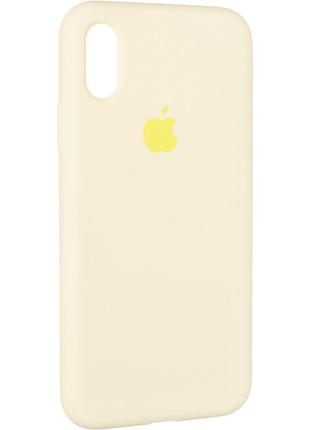 Чохол fiji silicone case для apple iphone xs бампер накладка full soft mellow yellow