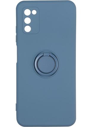 Чехол fiji holder ring для samsung galaxy a03s (a037) бампер накладка с подставкой blue