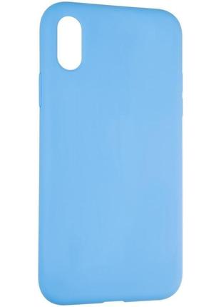 Чохол fiji silicone case для apple iphone x бампер накладка full soft marine blue (без лого)